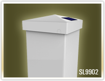 PVC Pyramid Solar Post Cap 5x5